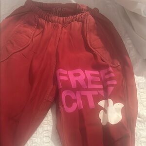 Free City Red lounge pants size XS